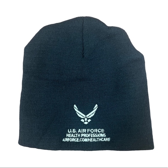 Retro U.S. Air Force Beanie•Health Professions•Navy Blue Hat•Knit Watch Cap•New• - Picture 1 of 5